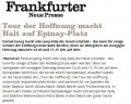 Tour der Hoffnung macht Halt auf Epinay-Platz